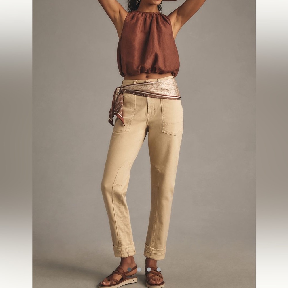 The Wanderer Mid rise relaxed-leg jeans